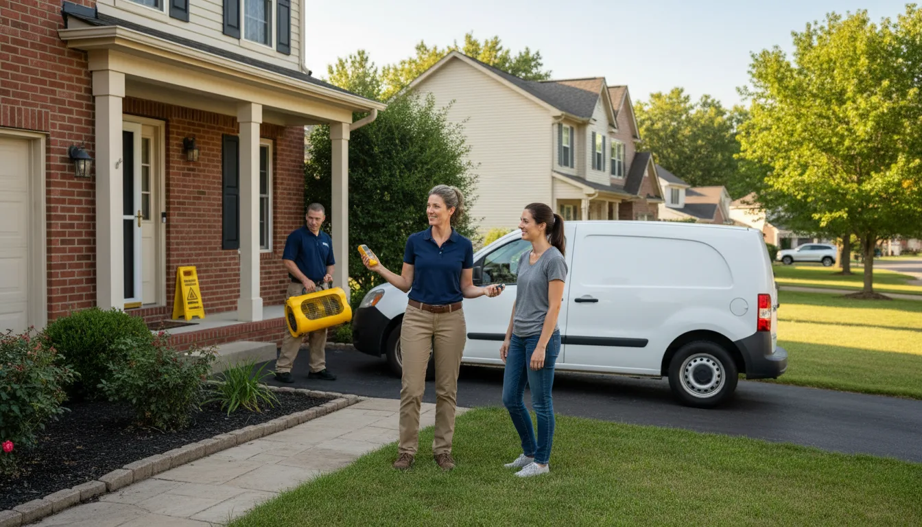 Residential water damage restoration in Gilman, IL
